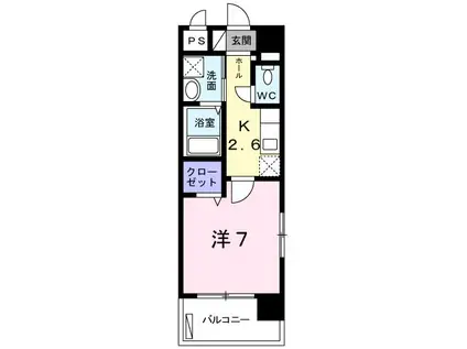 ヴィラ・サンリット V(1K/4階)の間取り写真