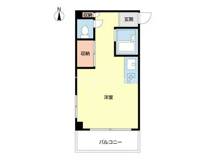 カスガヒルズ(ワンルーム/1階)の間取り写真