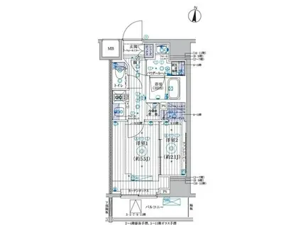 ブライズ東陽町(1K/8階)の間取り写真