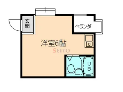 メゾン千成(ワンルーム/3階)の間取り写真