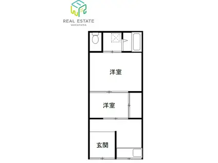 雄松荘(2K/1階)の間取り写真