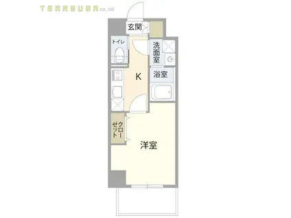 インスパイア 弁天(1K/2階)の間取り写真