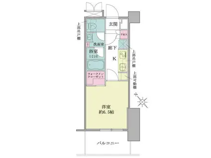 マンション KNOCKS星川(1K/6階)の間取り写真