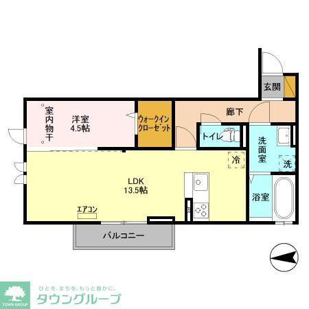 トップXI(1LDK/2階)の間取り写真