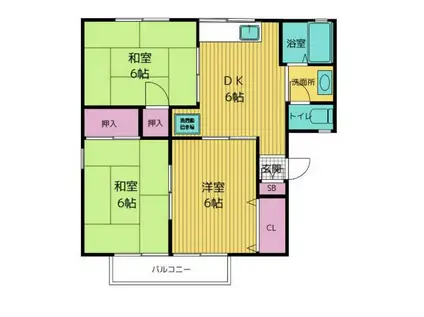 セジュール石田I(3DK/1階)の間取り写真