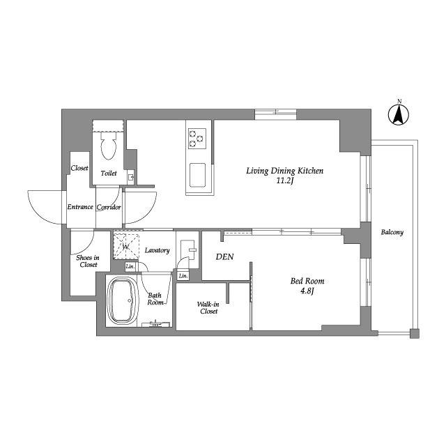 ウエリスアーバン住吉イースト(1LDK/7階)の間取り写真