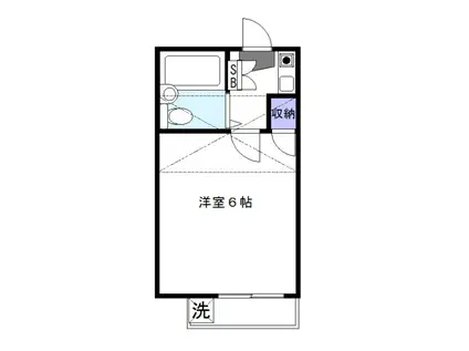 ベラ・カーサ(ワンルーム/2階)の間取り写真