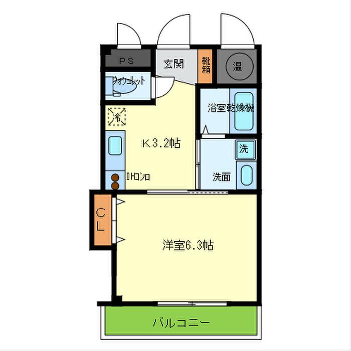 MS CUBEI(1K/3階)の間取り写真