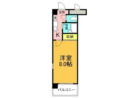 LILY-BEさくら(1K/8階)の間取り写真