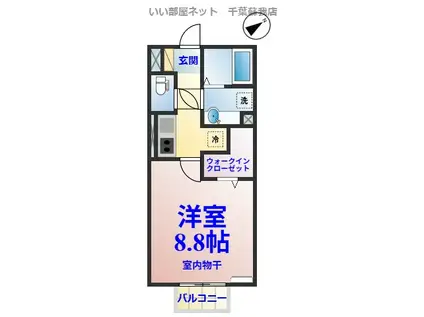 CLOCHETTE SOLEIL(1K/2階)の間取り写真