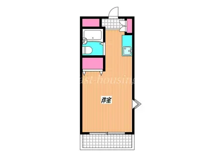 ハイム中原パート2(ワンルーム/2階)の間取り写真