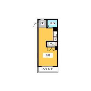 コーポヤマダ(ワンルーム/2階)の間取り写真