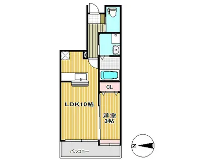 EST LUCE(1LDK/3階)の間取り写真