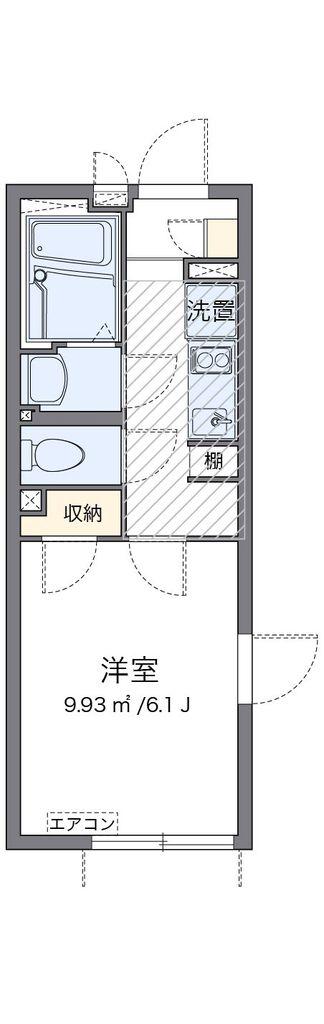 クレイノフェリス東四つ木(1K/1階)の間取り写真