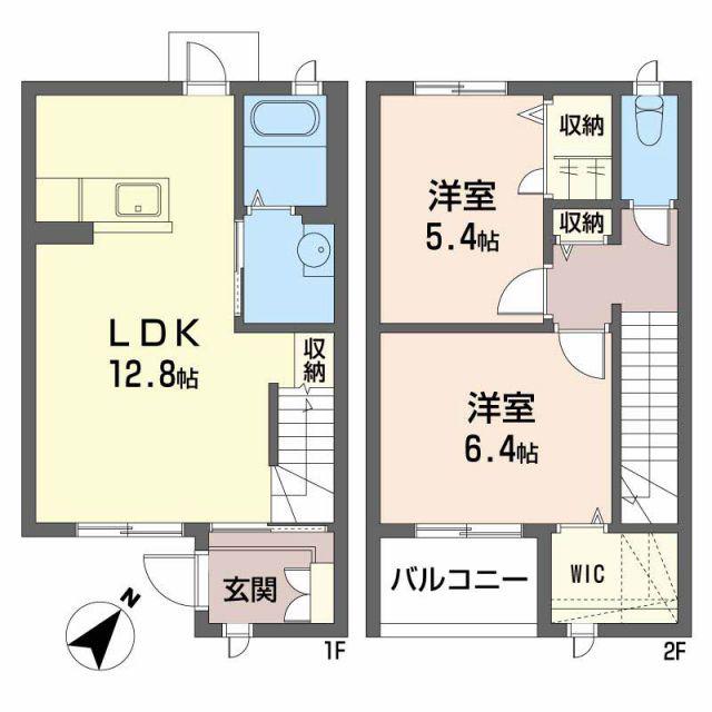 シャーメゾン松江(2LDK/1階)の間取り写真