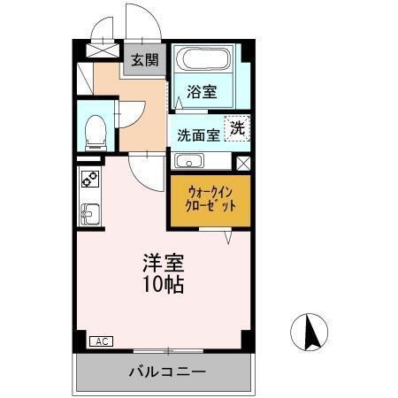 アバンウェル荒川(ワンルーム/3階)の間取り写真