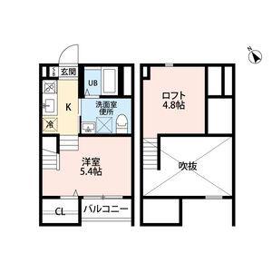 A・CORSO 八田(ワンルーム/2階)の間取り写真