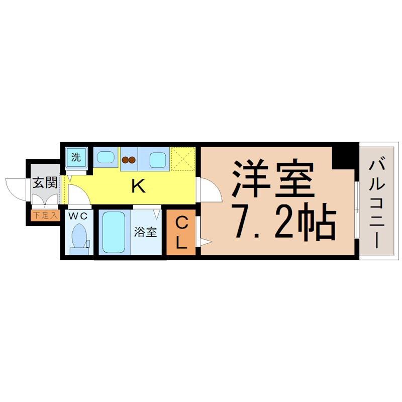 ベレーサ金山(1K/5階)の間取り写真