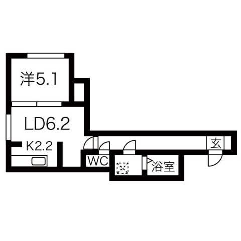 E-HORIZON美園II(1LDK/1階)の間取り写真