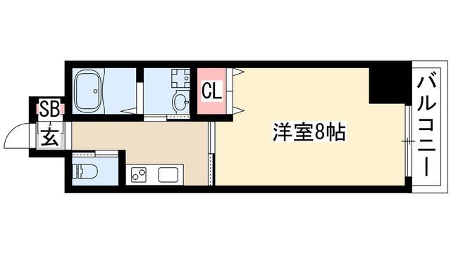 BERG IZUMI(1K/4階)の間取り写真