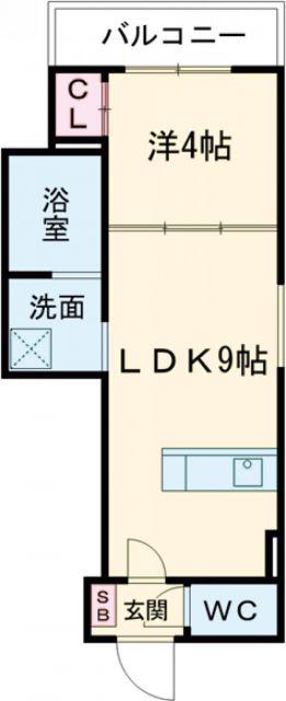 AXIA CITY 神戸松原(1LDK/1階)の間取り写真