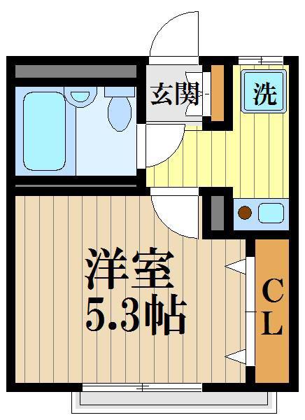 メゾンオオギット(1K/1階)の間取り写真