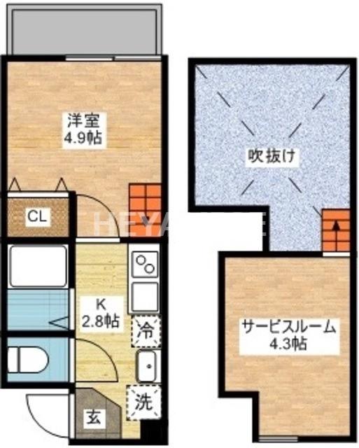 MODERN PALAZZO長崎大学前(1SK/3階)の間取り写真