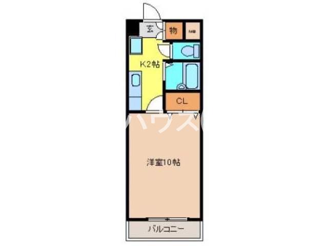 マウンテンビレッジ7(1K/4階)の間取り写真