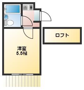 ジュネパレス津田沼第32(1K/1階)の間取り写真