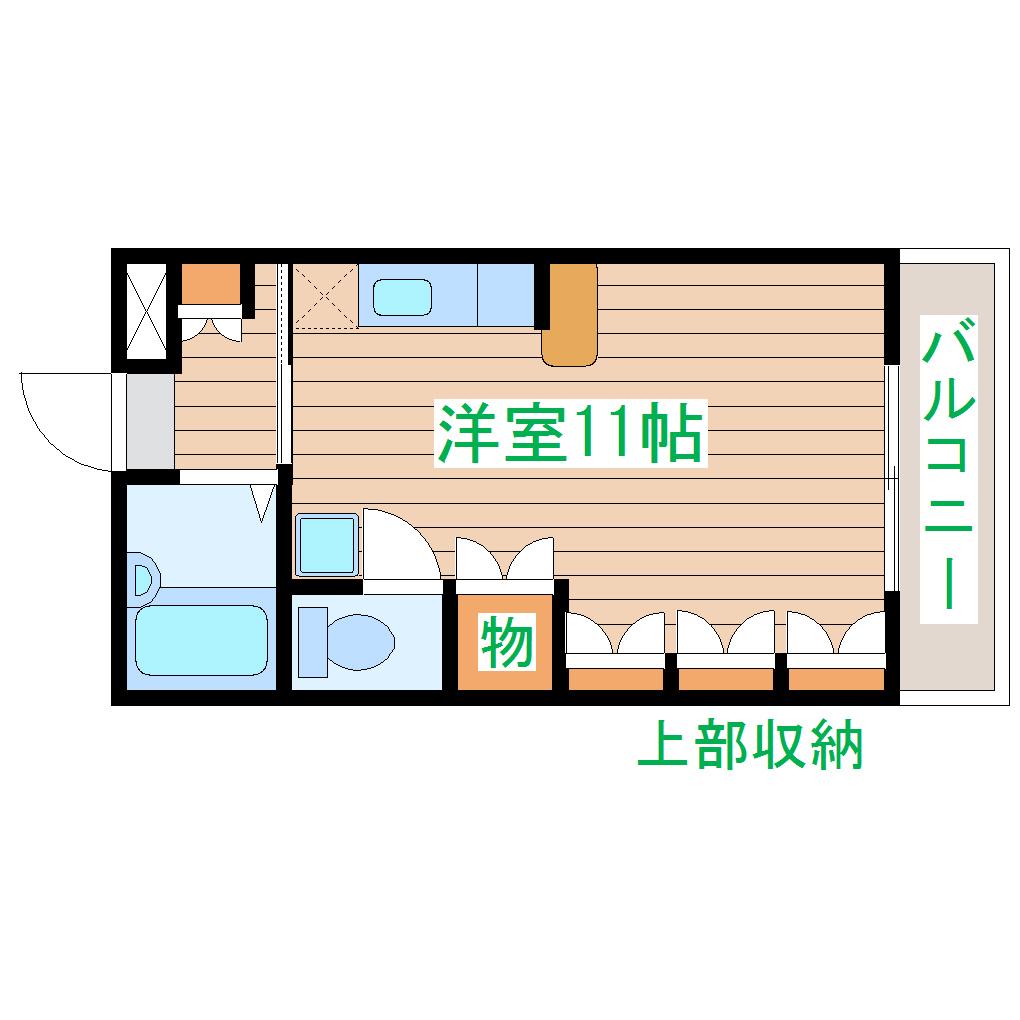 ロイヤルハイツ東八(ワンルーム/3階)の間取り写真