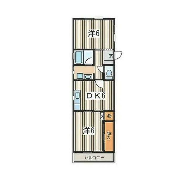 広瀬マンション(2DK/1階)の間取り写真