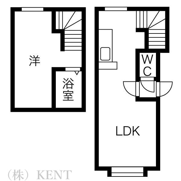 ハイムSENGOKU(1LDK/2階)の間取り写真