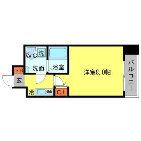 SERENITE北浜(1K/10階)の間取り写真