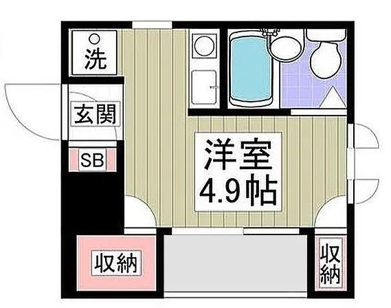 ROOMS池袋本町(ワンルーム/4階)の間取り写真