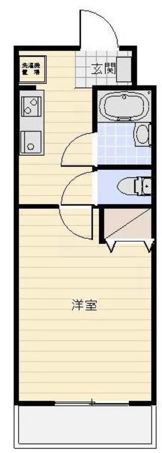 エザンス(1K/5階)の間取り写真