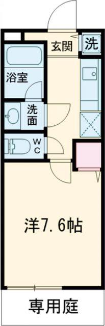 サニーコート日根野(1K/1階)の間取り写真