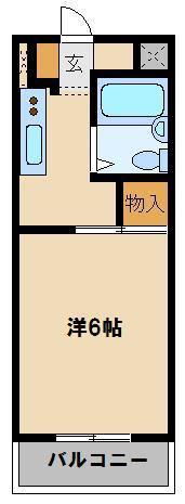 J&Bマンション(1K/1階)の間取り写真
