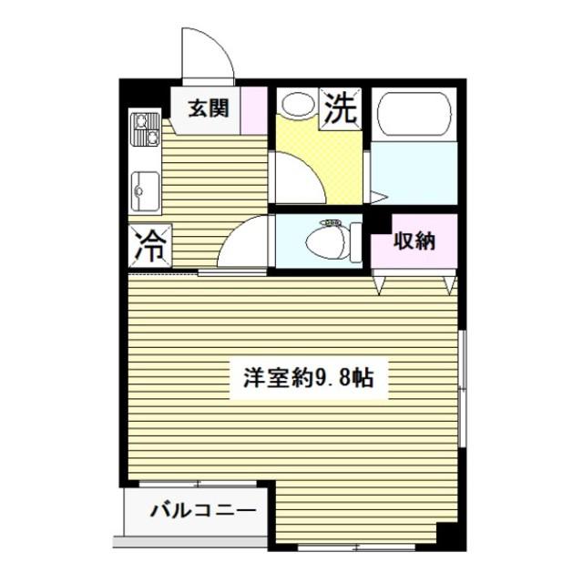 ロイヤルステージ恵比寿(1K/2階)の間取り写真