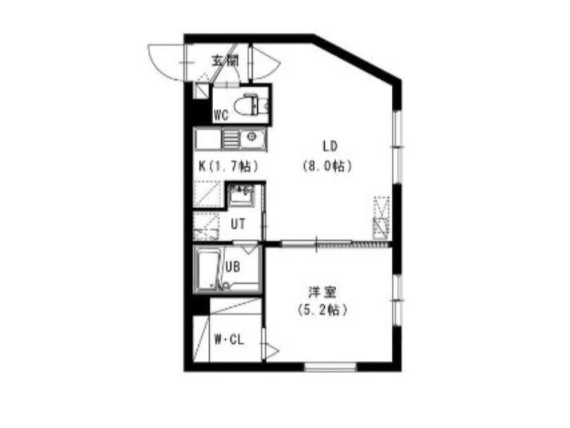 RELATE澄川(1LDK/1階)の間取り写真