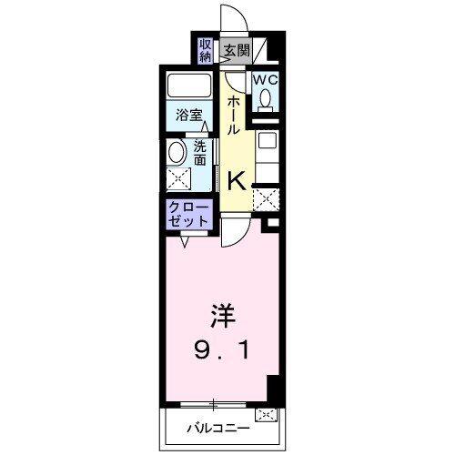 リヴィエール(1K/1階)の間取り写真