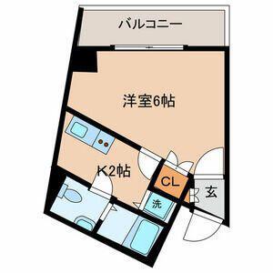 パークフロント(1K/5階)の間取り写真