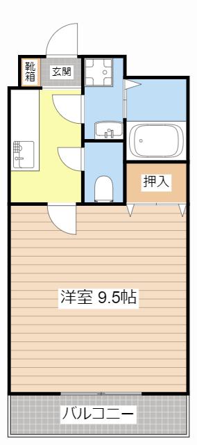 クレスト今宿(1K/1階)の間取り写真
