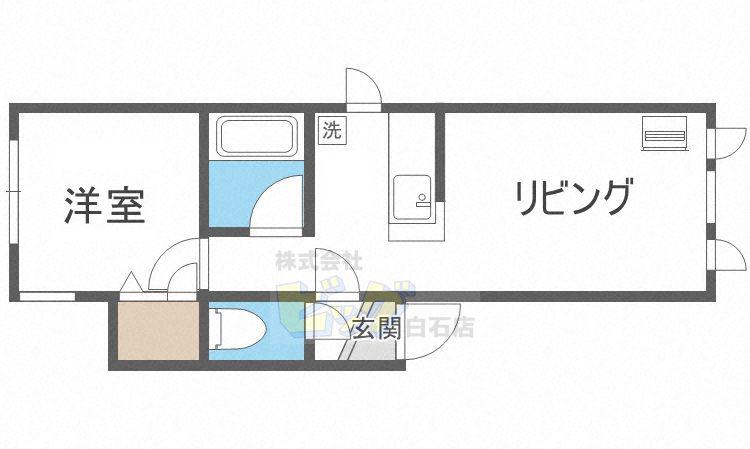 フォレスト栄弐番館(1LDK/3階)の間取り写真