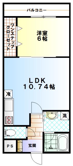 メゾン今村(1LDK/1階)の間取り写真