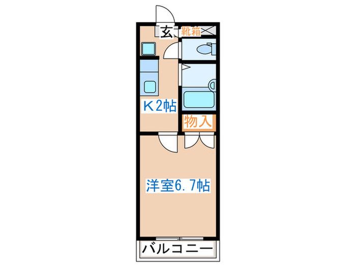 オーキッドマンション(1K/3階)の間取り写真