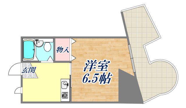 後藤ビル(ワンルーム/5階)の間取り写真