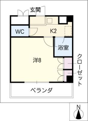 HKマンション北沢 東棟(1K/2階)の間取り写真