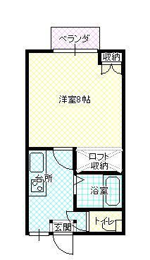 エコー南原(1K/1階)の間取り写真