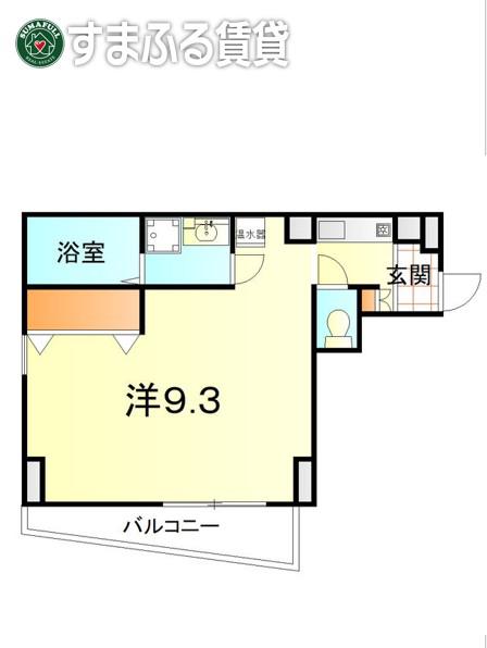 KTEXビル(ワンルーム/3階)の間取り写真