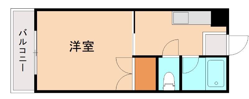 ヴィラ小島(1K/1階)の間取り写真